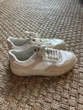 Zara White Platform Sneakers